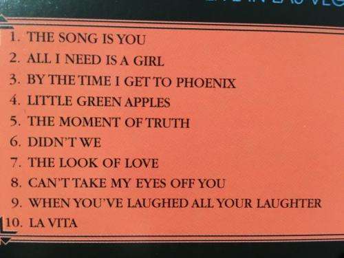 CD - Vic Damone - Live In Las Vegas