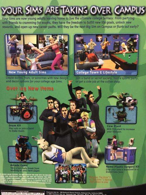 PC - The Sims 2 - University Expansion Pack