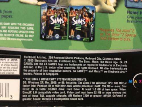PC - The Sims 2 - University Expansion Pack