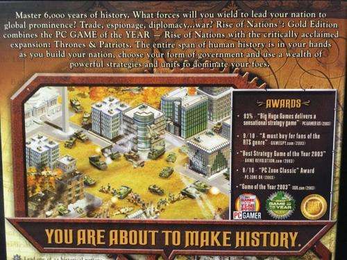 PC - Rise of Nations + Thrones and Patriots add on - Gold Edition