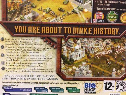 PC - Rise of Nations + Thrones and Patriots add on - Gold Edition
