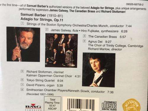 CD - Barber`s Adagio