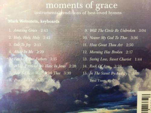 CD - Moments of Grace - Instrumental Renditions of best loved hymns (New Sealed)