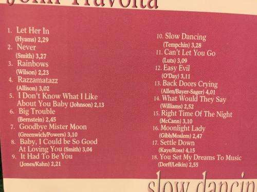 CD - John Travolta - Slow Dancing