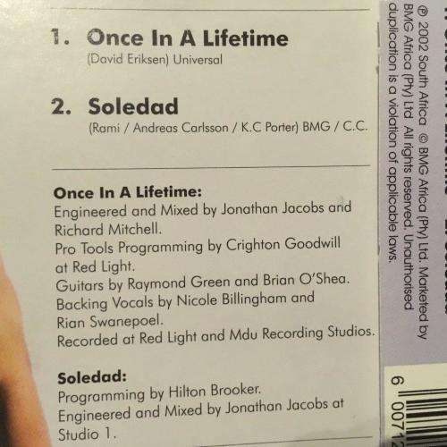 CD - Heinz Winckler - Once In A Life Time / Soledad (single)