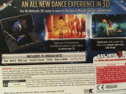 Nintendo 3DS - Michael Jackson The Experience
