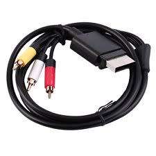 Official Microsoft Xbox 360 Slim AV Cable - Black
