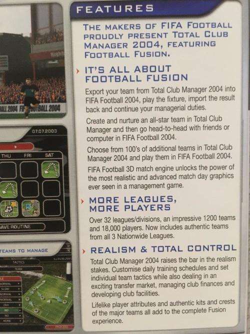 PS2 - Total Club Manager 2004
