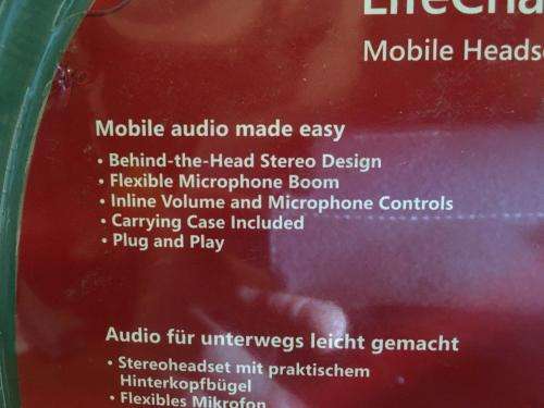 Microsoft LifeChat LX-2000 Mobile Headset (new)