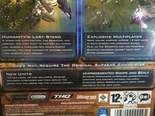PC - Supreme Commander Forged Alliance (New Sealed)