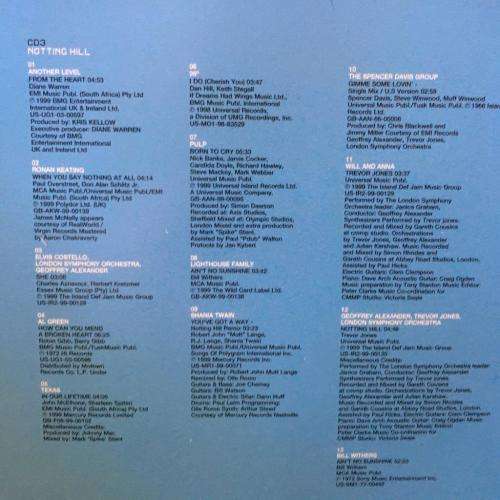 CD - Notting Hill - Music From the motion Picture (Single Cover)