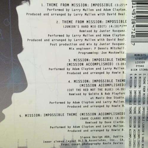 CD - Mission Impossible - Theme From (Single)