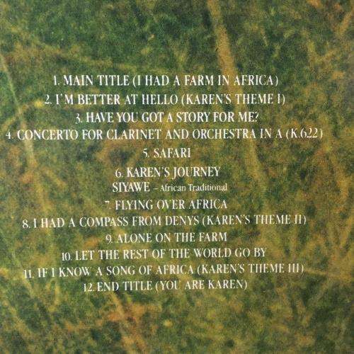 CD - Out Of Africa - Music From The Motion Picture Soundtrack