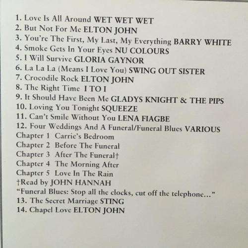 CD - Four Wedding & A Funeral - Songs From & Inspired By The Film