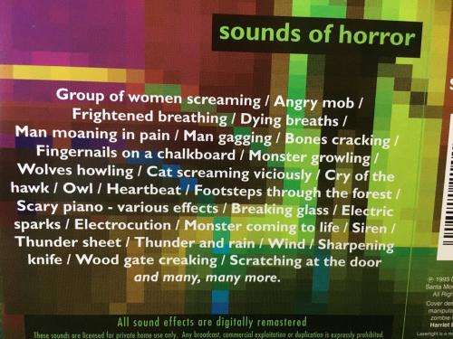 CD - 101 Digital Sound Effects - Sounds of Horror