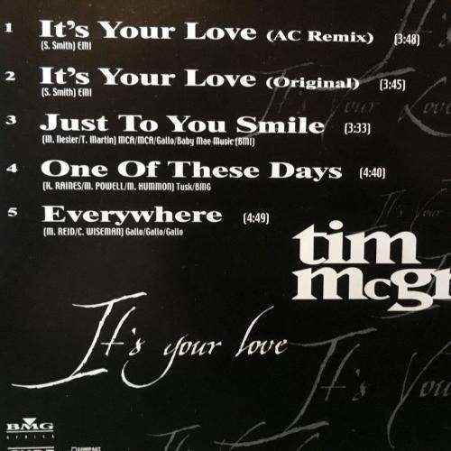 CD - Tim McGraw - It`s Your Love (single)