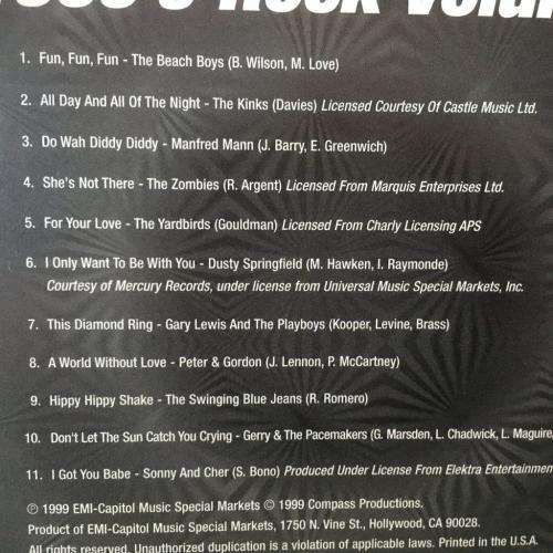 CD - 1960`s Rock Volume 1