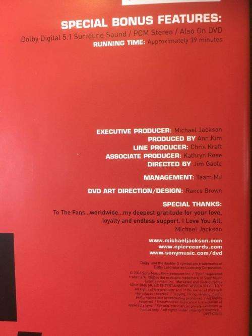 DVD - Michael Jackson The One