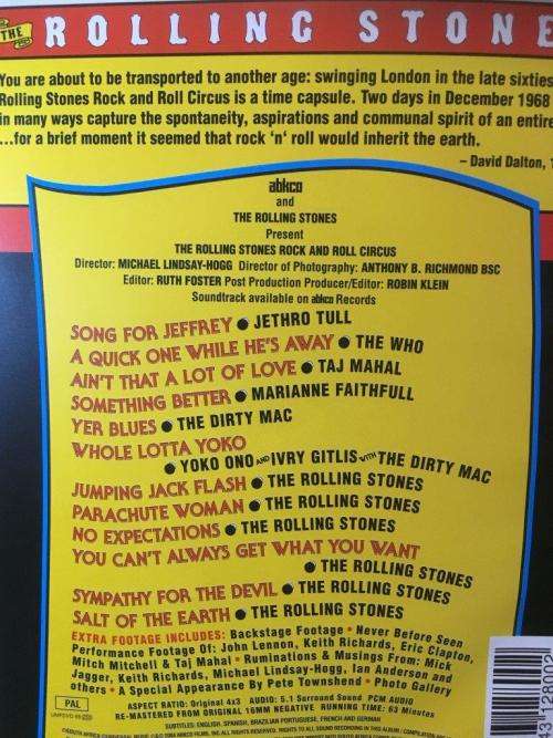 DVD - Rolling Stones Rock and Roll Circus