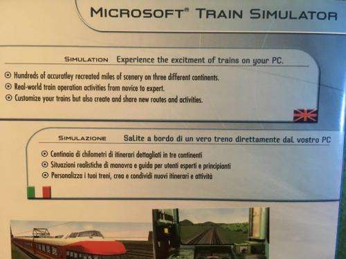 PC - Microsoft Train Simulator (windows 95/98)