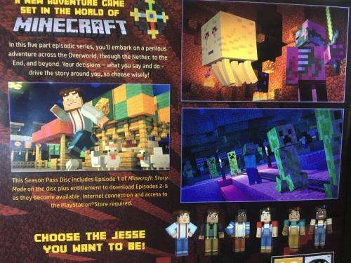 PS3 - Minecraft Story Mode A Telltale Games Series Season Pass Disc