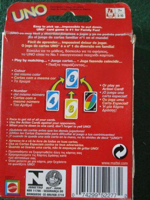 Uno Playing Cards - Mattel 2003