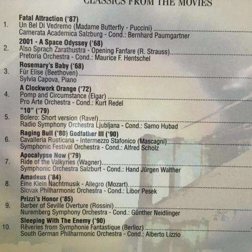 CD - Classics From The Movies (New Sealed)