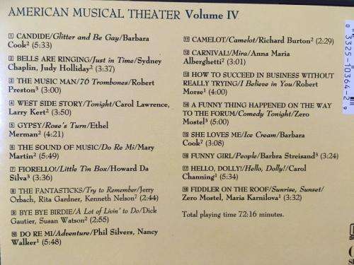 CD - American Musical Theater Shows, Songs, and Stars