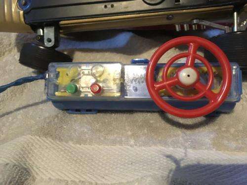 Vintage Bandai Tinplate Remote Control Grand Prix Racer. ( BOXED )