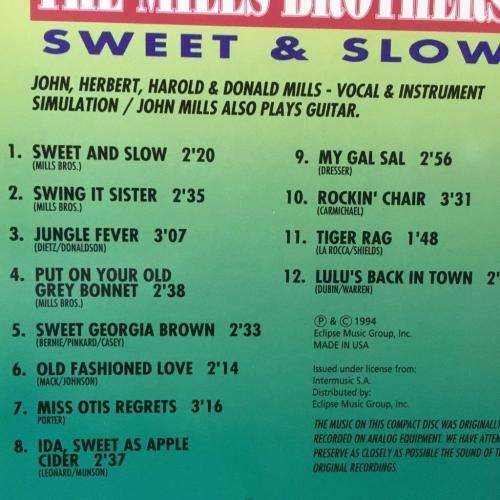 CD - The Mills Brothers - Sweet & Slow