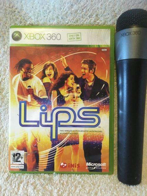 Xbox 360 - Wireless Microphone + Lips game