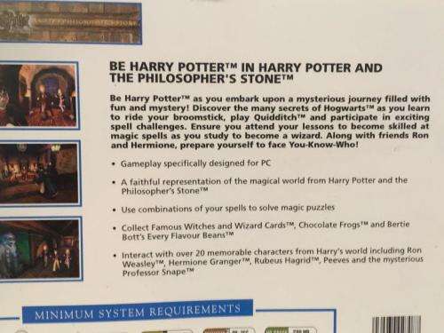 PC - Harry Potter Philosopher's Stone (New Sealed NOS)