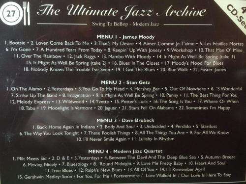 CD - The Ultimate Jazz Archive - James Moody, Stan Getz, Dave Brubeck, Modern Jazz Quartet (4cd)