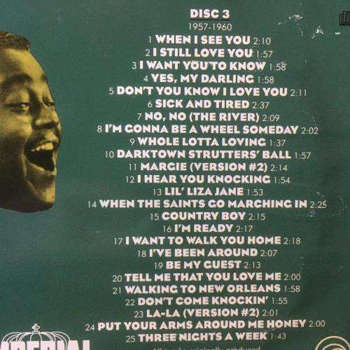 CD - Antoine `Fats` Domino `They Call Me The Fat Man` Disc 3