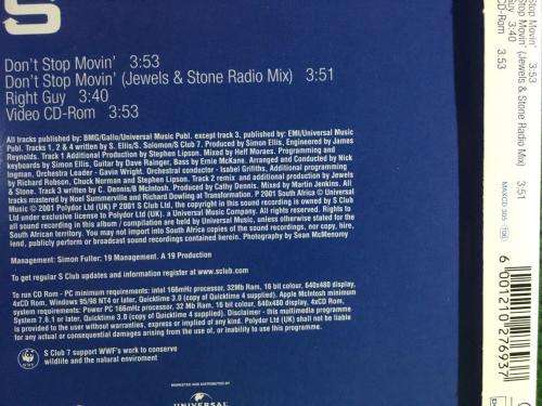 CD - S Club 7 - Don't Stop Movin' (Single)