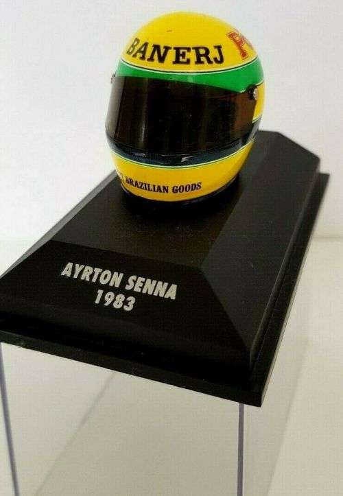Mini Champs - Miniature Ayrton Senna Replica Helmet 1983 - 1:8 Scale