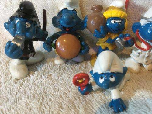 Vintage Peyo Smurfs  x 6 1970's - 1980's