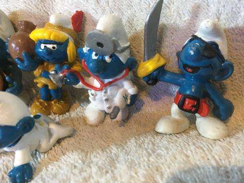 Vintage Peyo Smurfs  x 6 1970's - 1980's