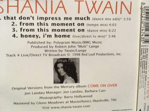 CD - Shania Twain - That Don`t Impress Me Much  (Single)