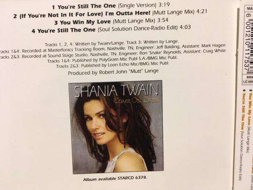 CD - Shania Twain - You`re Still The One I Want  (Single)