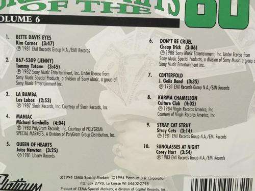CD - The Greatest Hits of The 80`s