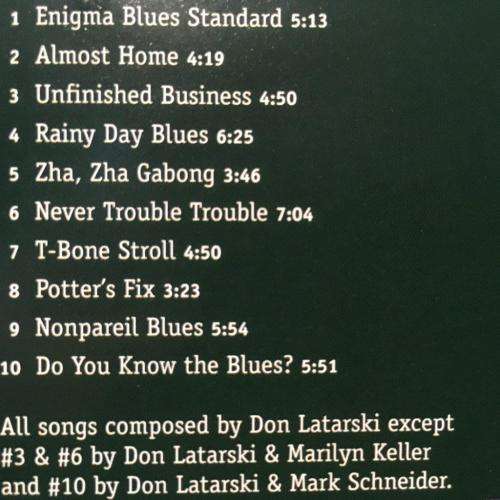 CD - Don Latarski & Re de Blues with Marilyn Keller - Eden Hall Sessions