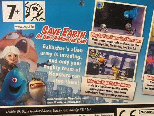 Nintendo DS - Monsters VS Aliens