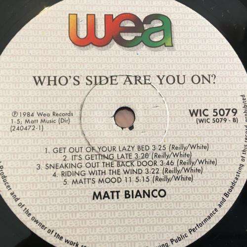 LP - Matt Bianco - Whose Side Are You On