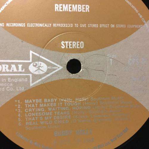 LP - Buddy Holly - Remember