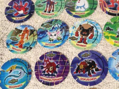 Joblot  34 Digimon tazos from 1998 as new