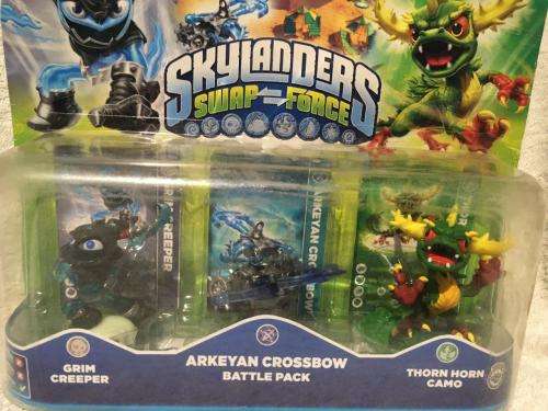 SKYLANDERS - Swap Force - Battle Pack - Grim Creeper Arkeyan Crossbow Thron Horn