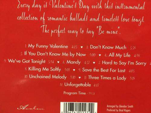 CD - Glendon Smith - My Family Valentine The Romantic Saxophone of