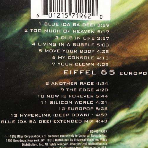 CD - Eiffel 65 - Europop