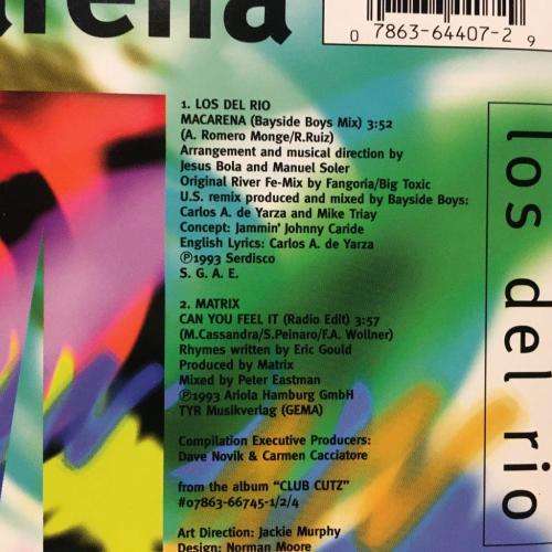 CD - The Bayside Boys - Los Del Rio - Macarena Remix